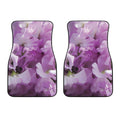 Purple Sweet Pea Print Front Car Floor Mats