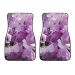 Purple Sweet Pea Print Front Car Floor Mats