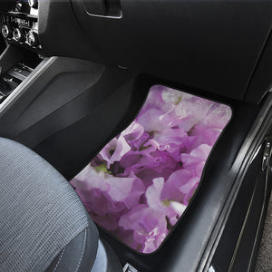 Purple Sweet Pea Print Front Car Floor Mats