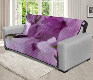 Purple Sweet Pea Print Futon Protector