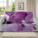 Purple Sweet Pea Print Futon Protector