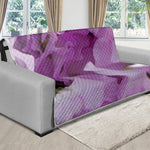 Purple Sweet Pea Print Futon Protector