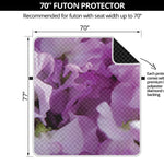 Purple Sweet Pea Print Futon Protector