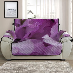 Purple Sweet Pea Print Half Sofa Protector