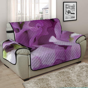 Purple Sweet Pea Print Half Sofa Protector