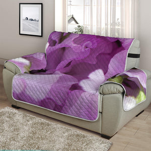 Purple Sweet Pea Print Half Sofa Protector