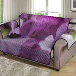 Purple Sweet Pea Print Loveseat Protector