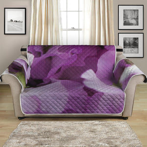 Purple Sweet Pea Print Loveseat Protector