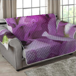 Purple Sweet Pea Print Loveseat Protector