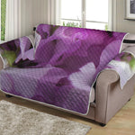 Purple Sweet Pea Print Loveseat Protector