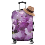 Purple Sweet Pea Print Luggage Cover