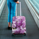 Purple Sweet Pea Print Luggage Cover