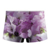 Purple Sweet Pea Print Men's Boxer Briefs