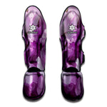 Purple Sweet Pea Print Muay Thai Shin Guard