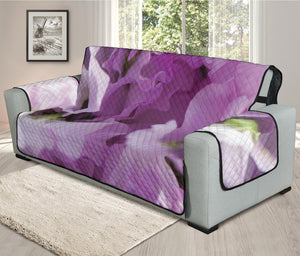 Purple Sweet Pea Print Oversized Sofa Protector