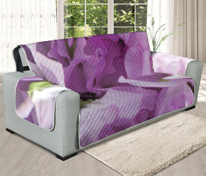 Purple Sweet Pea Print Oversized Sofa Protector