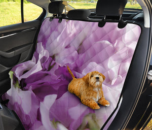 Purple Sweet Pea Print Pet Car Back Seat Cover