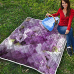 Purple Sweet Pea Print Quilt