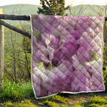 Purple Sweet Pea Print Quilt