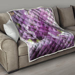 Purple Sweet Pea Print Quilt