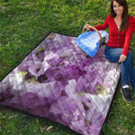 Purple Sweet Pea Print Quilt