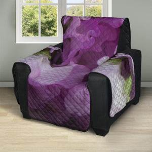 Purple Sweet Pea Print Recliner Protector