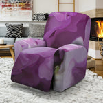 Purple Sweet Pea Print Recliner Slipcover