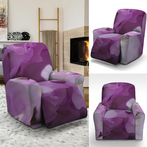 Purple Sweet Pea Print Recliner Slipcover