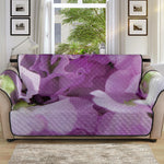 Purple Sweet Pea Print Sofa Protector