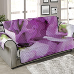 Purple Sweet Pea Print Sofa Protector