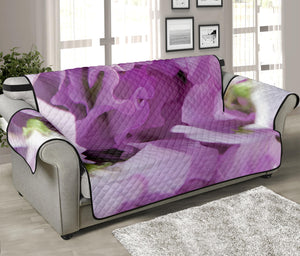 Purple Sweet Pea Print Sofa Protector