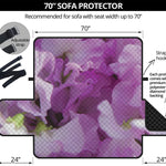 Purple Sweet Pea Print Sofa Protector