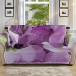 Purple Sweet Pea Print Sofa Protector