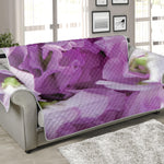 Purple Sweet Pea Print Sofa Protector