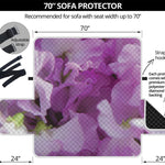 Purple Sweet Pea Print Sofa Protector