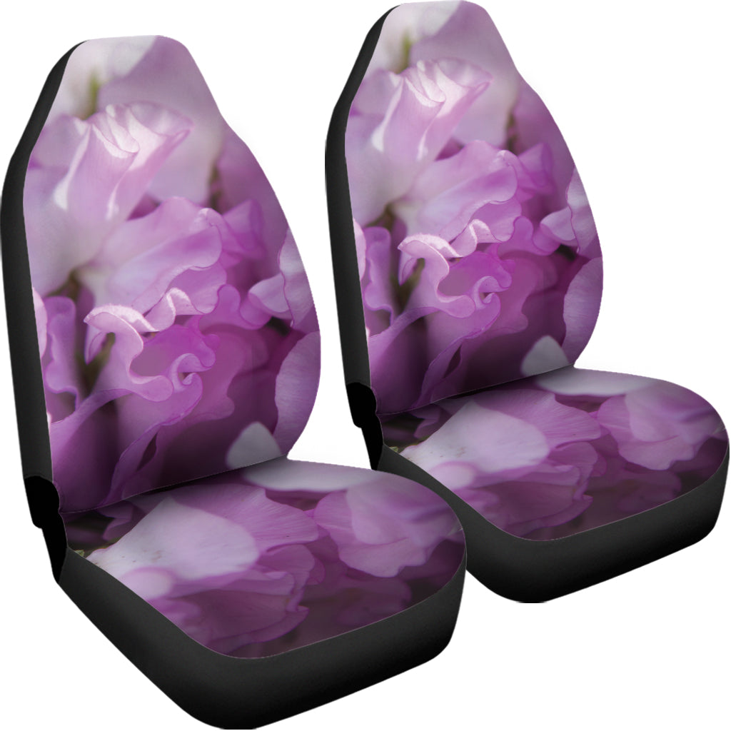 Purple Sweet Pea Print Universal Fit Car Seat Covers