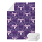 Purple Taurus Zodiac Pattern Print Blanket