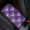 Purple Taurus Zodiac Pattern Print Car Center Console Cover