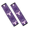 Purple Taurus Zodiac Pattern Print Car Seat Belt Covers