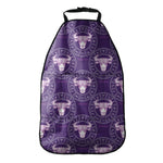 Purple Taurus Zodiac Pattern Print Car Seat Organizers