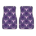 Purple Taurus Zodiac Pattern Print Front Car Floor Mats
