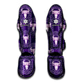 Purple Taurus Zodiac Pattern Print Muay Thai Shin Guards