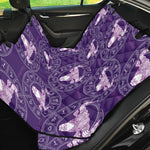 Purple Taurus Zodiac Pattern Print Pet Car Back Seat Cover