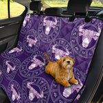 Purple Taurus Zodiac Pattern Print Pet Car Back Seat Cover