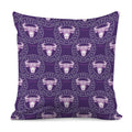 Purple Taurus Zodiac Pattern Print Pillow Cover