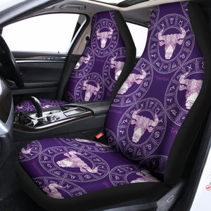 Purple Taurus Zodiac Pattern Print Universal Fit Car Seat Covers