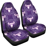 Purple Taurus Zodiac Pattern Print Universal Fit Car Seat Covers