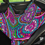 Purple Teal Circle Mandala Print Pet Car Back Seat Cover