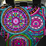 Purple Teal Circle Mandala Print Pet Car Back Seat Cover