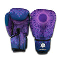 Purple Trippy Mandala Print Boxing Gloves